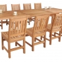 set 180 -- 39 x 78-118 inch rectangular extension table & balboa side chairs (ch-0109 r)